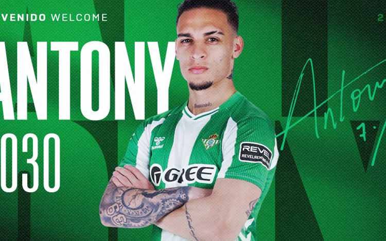 Real Betis Resmi Capai Kesepakatan Boyong Antony dari Man United