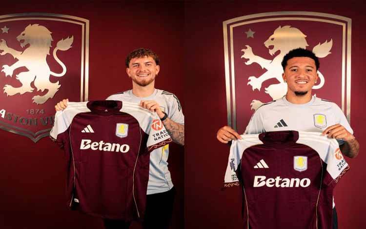 Aston Villa resmi melakukan peminjaman Harvey Elliot dan Jadon Sancho dari sesama klub Liga Inggris yakni Liverpool serta Manchester United pada bursa transfer pemain musim panas ini. (avfc.co.uk)