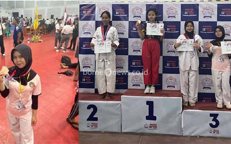 Siswi MTsN 1 Kapuas Raih Juara III Taekwondo di Rektor UNDA Cup 2025