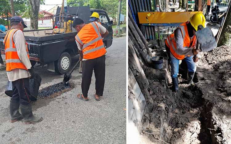 Dinas PUPR Kobar Gencar Perbaiki Jalan Berlubang dan Drainase Tersumbat