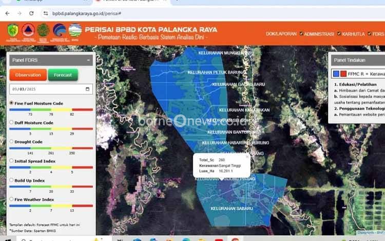 Palangka Raya Aman dari Karhutla Berkat Hujan, Masyarakat Diminta Tetap Waspada