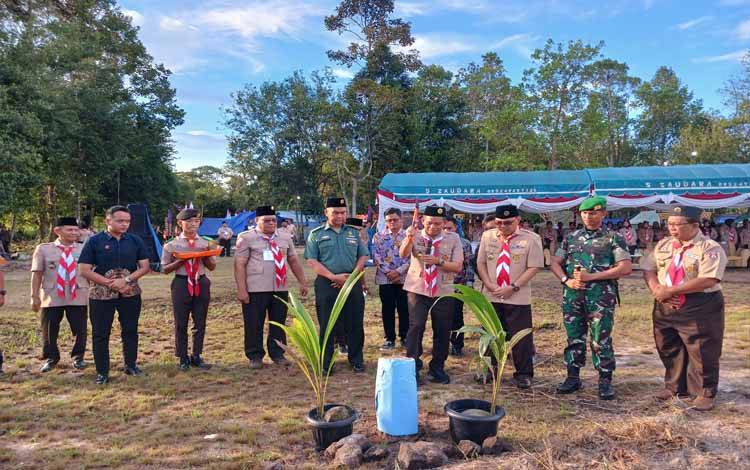 Siswa Sekolah Rakyat di Katingan Turut Mengikuti Kemah Besar Pramuka Penyang Hinje Simpei