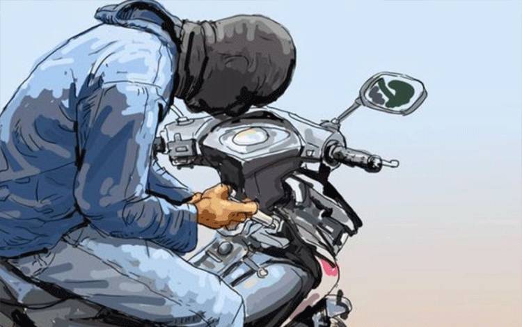 Ilustrasi - Pencurian sepeda motor. (ANTARA/HO).