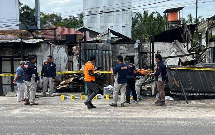 Polda Kalteng dan Polres Seruyan Lakukan Olah TKP Kebakaran di Hanau