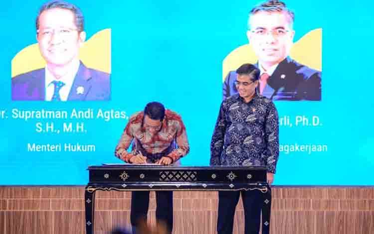 Kemnaker-Kemenkum Perkuat Sinergi Hukum dan Ketenagakerjaan
