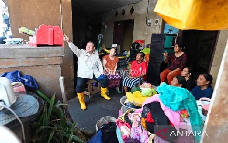 Presiden Prabowo Susuri Pemukiman di Bali yang Rusak Diterjang Banjir