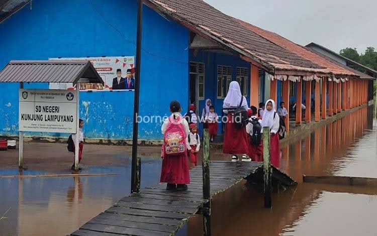 Sejumlah Sekolah di Desa Lampuyang Kotim Terdampak Banjir