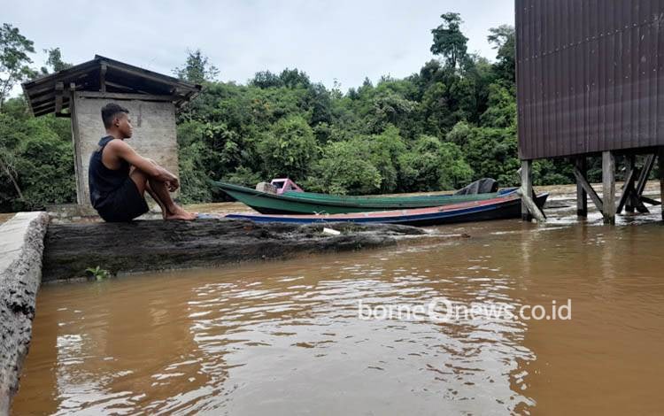 Aktivitas Warga Mulai Terdampak Air Pasang Sungai Katingan Hulu