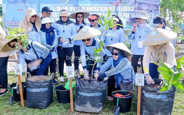 Ketua TP-PKK Kalteng Dorong Kemandirian Pangan Keluarga Lewat Taman PKK