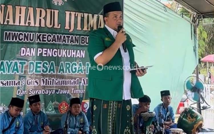 Hadiri Naharul Ijtima' MWCNU dan Pengukuhan Fatayat NU di Desa Arga Mulya, ini Kata Bupati Lamandau