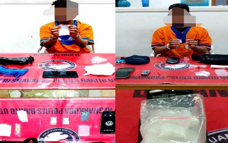 Polres Barito Utara Tangkap 2 Pengedar Sabu dan Barang Bukti Diamankan