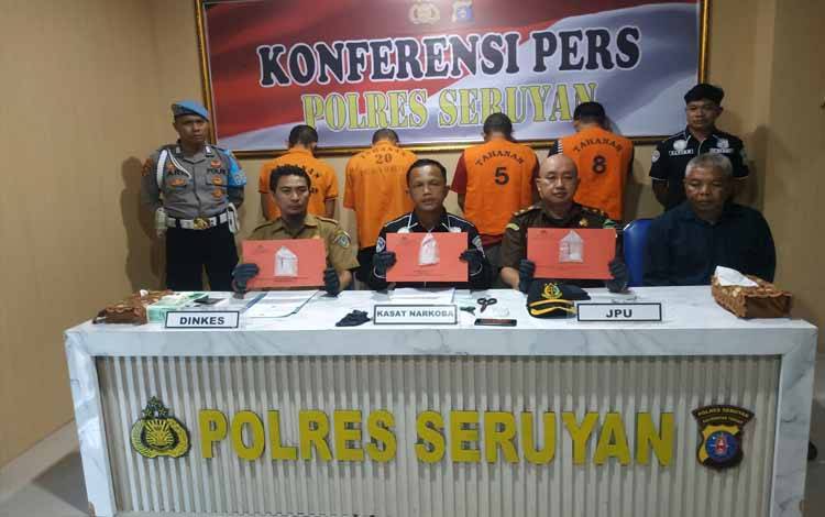 Polres Seruyan Musnahkan Puluhan Gram Sabu Hasil Ungkap 3 Kasus Narkotika