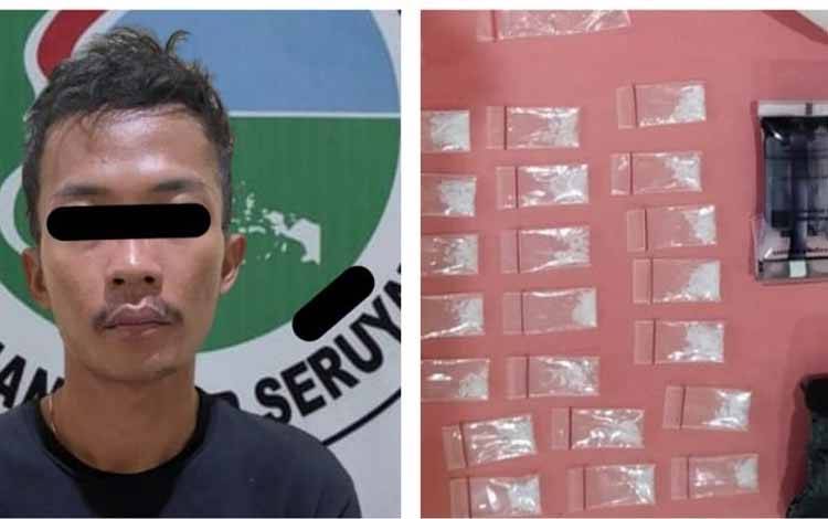 Satresnarkoba Polres Seruyan Bekuk Pengedar Sabu di Kuala Pembuang, Amankan 27 Paket Siap Edar