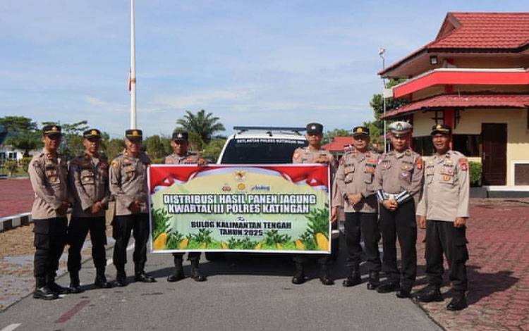Polres Katingan Distribusikan 2,1 Ton Jagung Petani Lokal ke Bulog Palangka Raya