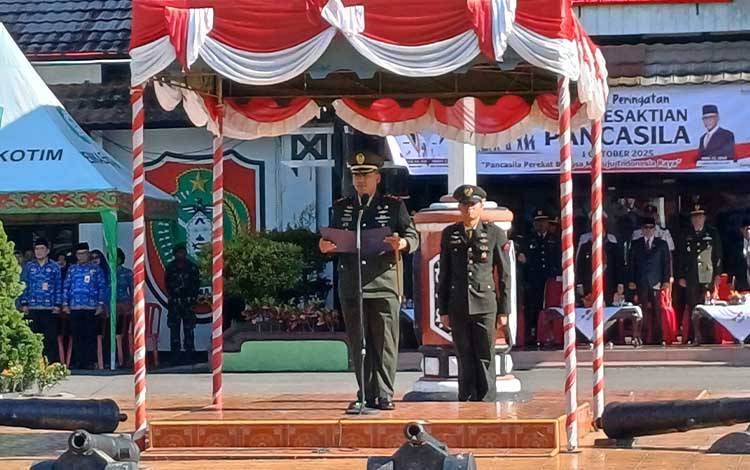 Peringati Hari Kesaktian Pancasila, Dandim 1015 Sampit Ajak Jadikan Pancasila Pedoman Hidup