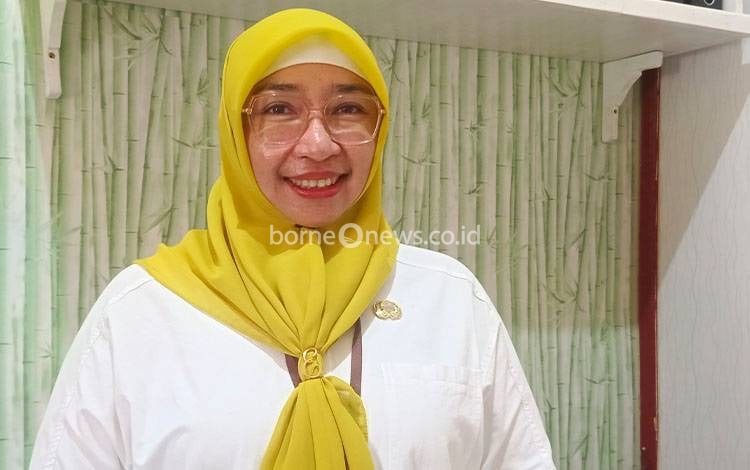 Kepala Bidang Rehabilitasi Sosial Dinas Sosial Pulang Pisau Evy Herawati usai diwawancara, Jumat, 3 Oktober 2025. (FOTO : RETHA)