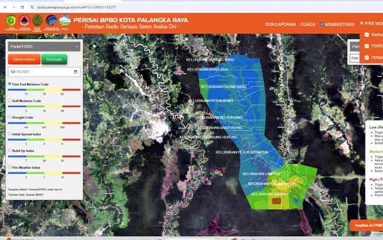 BPBD Palangka Raya Deteksi Hotspot di Sabaru, Imbau Waspada Kebakaran Lahan