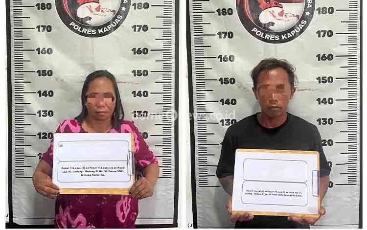 Polres Kapuas Bekuk IRT dan Mahasiswa Pengedar Sabu di Kandang Babi