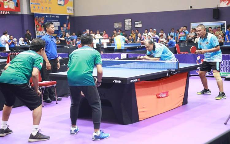Tim Tenis Meja Eksekutif Kalteng Lolos 16 Besar PORNAS Korpri 2025