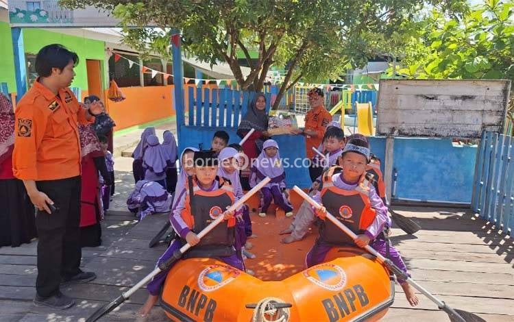 BPBD Lamandau Gelar Simulasi Evakuasi Banjir Tingkatkan Kesiapsiagaan Anak Usia Dini