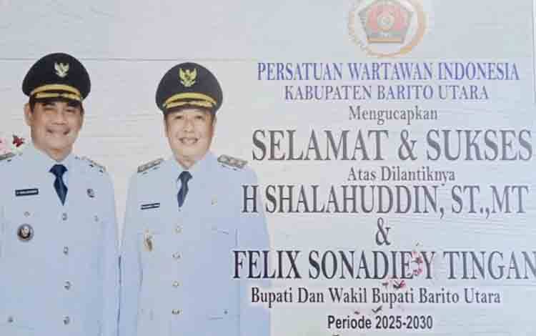 PWI Barito Utara Ucapkan Selamat atas Pelantikan Bupati dan Wakil Bupati Barito Utara Periode 2025-2030