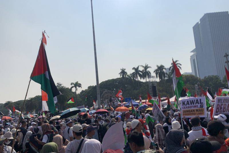 Massa Minta Pemerintah Kawal Gencatan Senjata di Palestina