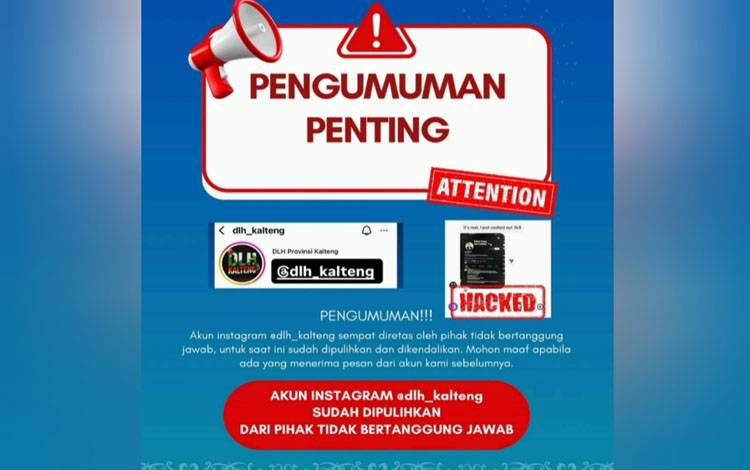 Akun Instagram DLH Kalteng Pulih, Masyarakat Kembali Dapat Informasi Kegiatan