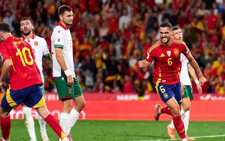 Mikel Merino Cetak Brace, Spanyol Kalahkan Bulgaria dengan Skor 4-0