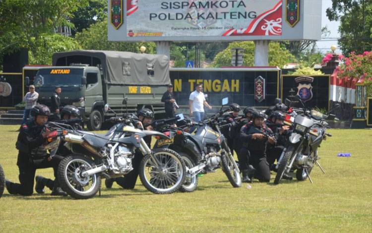 Polda Kalteng Gelar Latihan Sispam Mako, Tingkatkan Kesiapsiagaan Hadapi Ancaman