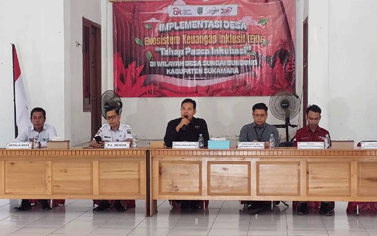 Kegiatan Pasca Inkubasi Desa EKI di Desa Sungai Bundung oleh OJK Provinsi Kalimantan Tengah.(FOTO: Istimewa)