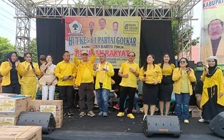 HUT ke-61 Golkar di Barito Timur Dimeriahkan Hiburan Rakyat dan Pembagian Doorprize