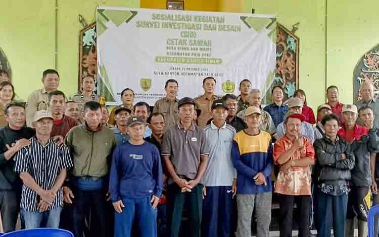 Dinas Pertanian Barito Timur dan LPPM UPR Ekspos SID Cetak Sawah di Paju Epat