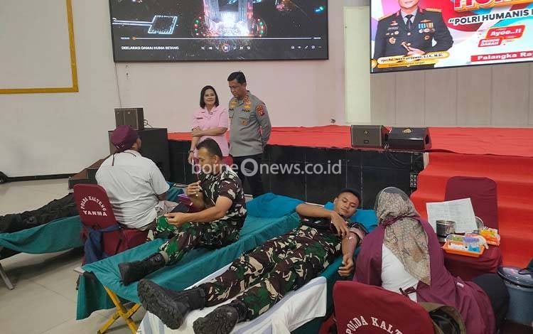 Polda Kalteng Gelar Donor Darah Serentak dalam Rangka HUT ke-74 Humas Polri
