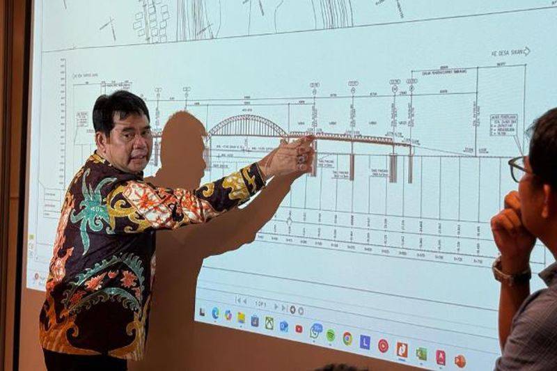 Pemkab Barito Utara Review Pembangunan Jembatan Sikan dan Jembatan Lemo
