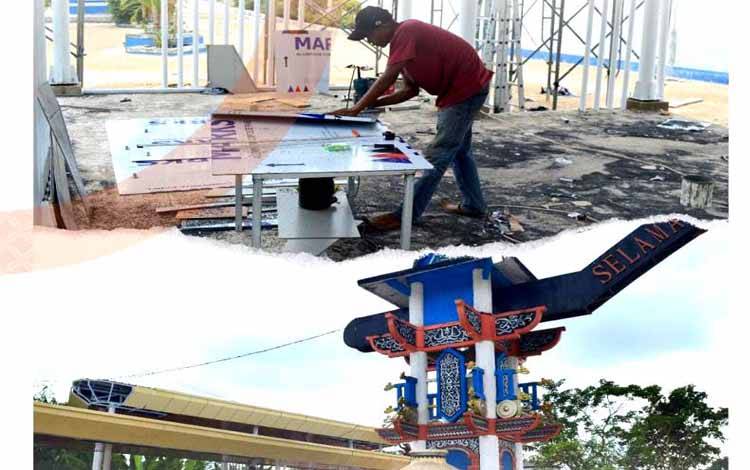 Dinas PUPR Barito Utara Percepat Peningkatan Taman Tugu Selamat Datang