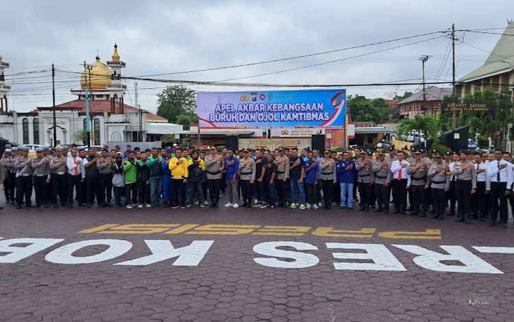 Apel Akbar Kebangsaan Buruh dan Ojol di Kobar