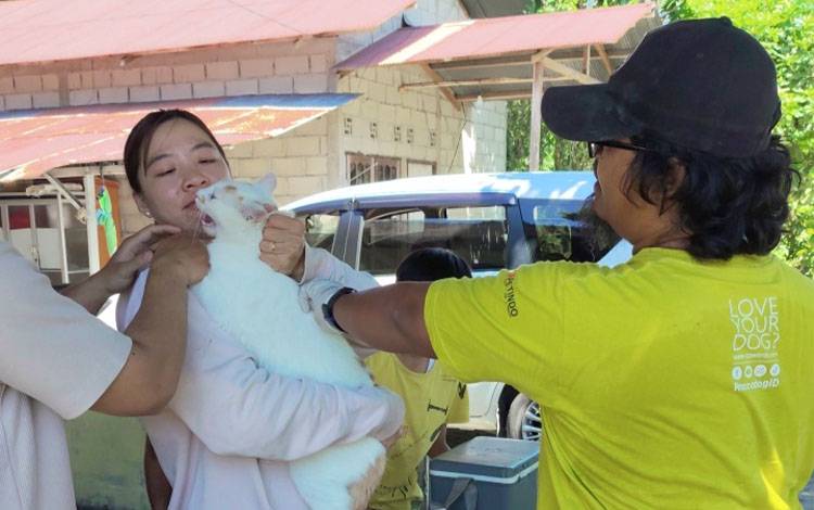 Vaksin Rabies Keliling Efektif Cegah Penyakit dan Edukasi Warga Panarung Palangka Raya