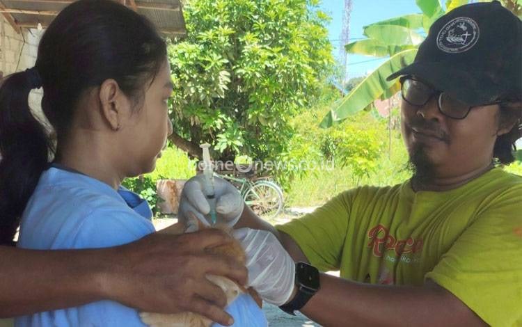 31 Hewan Divaksin Rabies di Panarung, Warga Palangka Raya Antusias