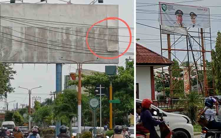 Warga Keluhkan Papan Reklame Rusak di Jalan A Yani Sampit, Khawatir Bahayakan Pengendara
