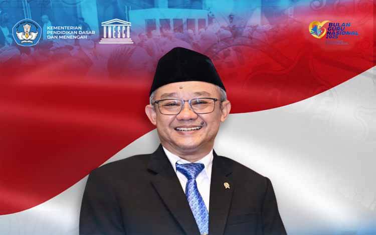 Mendikdasmen Abdul Mu'ti untuk pertama kalinya akan menyampaikan pidato dalam Bahasa Indonesia pada Sidang Umum Organisasi Pendidikan, Keilmuan, dan Kebudayaan Perserikatan Bangsa-Bangsa (UNESCO) di Kota Samarkand, Uzbekistan pada Selasa (4/11/2025). ANTARA/HO-Humas Kemendikdasmen