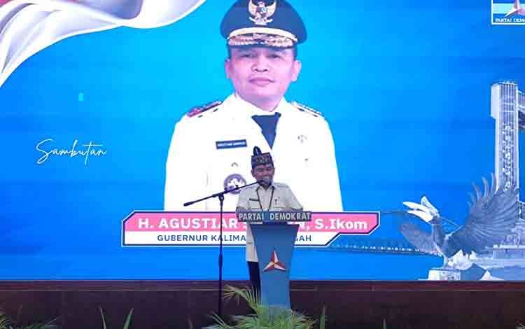 Hadiri Rakerda Demokrat, Agustiar Sabran Ingatkan Kebersamaan Membangun Kalteng