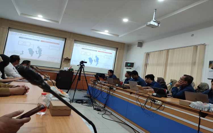 Penyampaian berita resmi statistik Provinsi Kalimantan Tengah oleh BPS Kalteng.(FOTO: TESTI PRISCILLA)