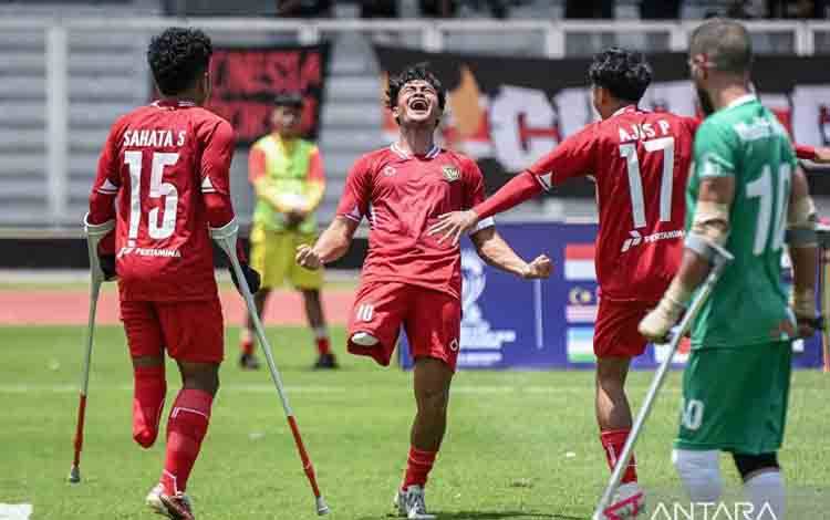 Timnas Amputasi Indonesia Pesta Gol ke Gawang Suriah