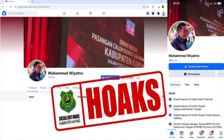 Beredar Akun Medsos Palsu Bupati Kapuas, Minta Data Pribadi Warga
