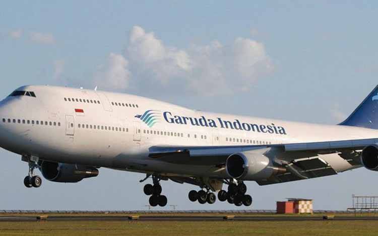 Pesawat Garuda Indonesia. ANTARA/HO-Humas Garuda Indonesia