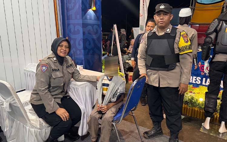 Stand Polres Lamandau Terima Banyak Laporan Anak Hilang Selama Lamandau Expo