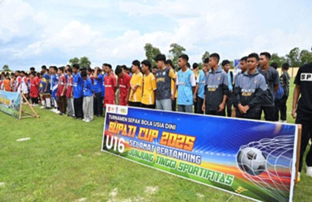 41 Tim Ikuti Turnamen Sepak Bola Bupati Cup Usia Dini 2025 di Kobar