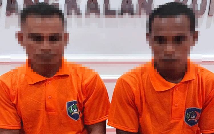 Terdakwa Yosep Nahak dan Yakobus Luan , mengikuti sidang secara virtual ( FOTO: ISTIMEWA)