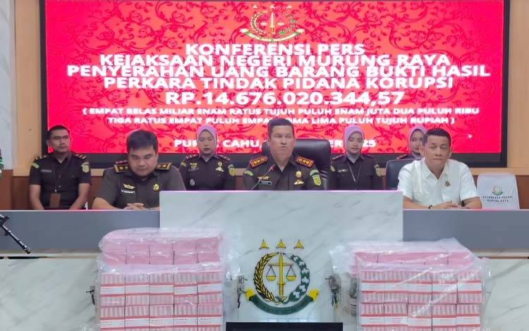 Kejari Murung Raya Kembalikan Rp14,67 Miliar Kerugian Negara dari Tiga Perkara Korupsi