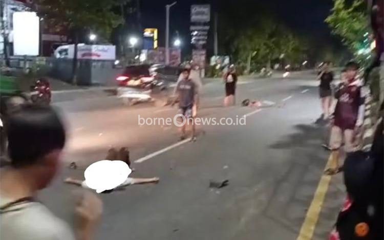 Motor Bonceng 3 Lakalantas di A Yani, 1 Tewas-2 Luka Parah